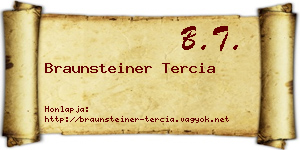 Braunsteiner Tercia névjegykártya
